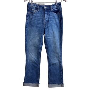 Old Navy Kicker Boot-Cut Jeans Extra High Rise Button Fly Blue Womens 2